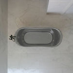 Load image into Gallery viewer, Straight Base Stainless Steel Bathtub Black Exterior Finish
