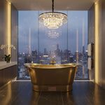 Load image into Gallery viewer, Straight Base Brass Bathtub Full Polished Brass Finish
