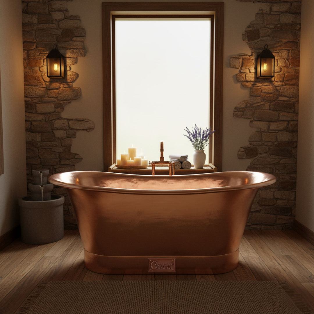 Straight Base Copper Bathtub Full Copper