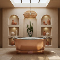 Straight Base Copper Bathtub Nickel Inside