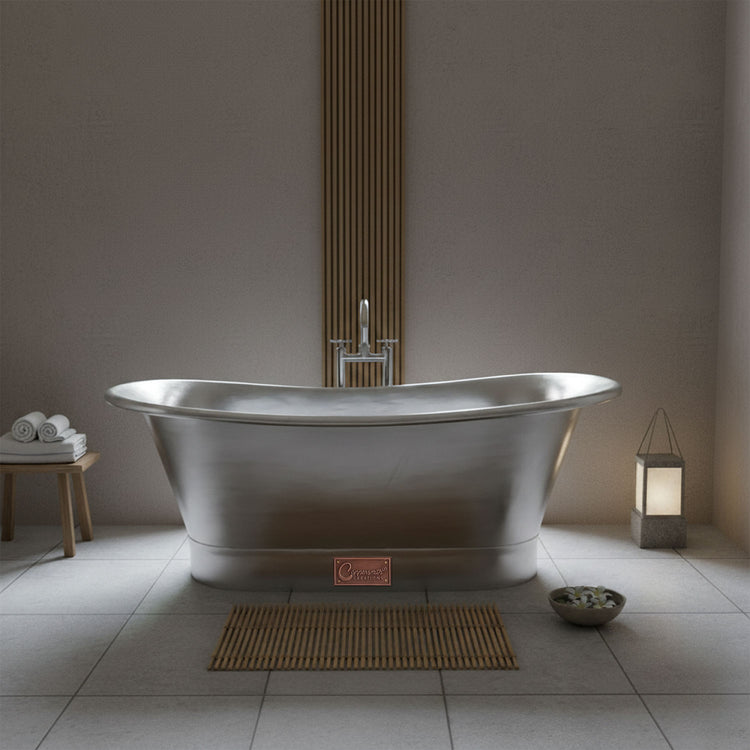 Straight Base Copper Bathtub Tin Inner & Outer Coating