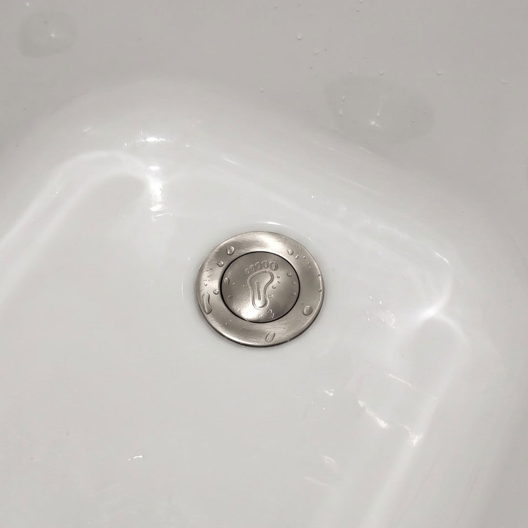 Tin Finish Brass Popup Waste for Bathtubs
