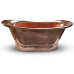 Load image into Gallery viewer, Straight Base Copper Bathtub Hammered Full Copper
