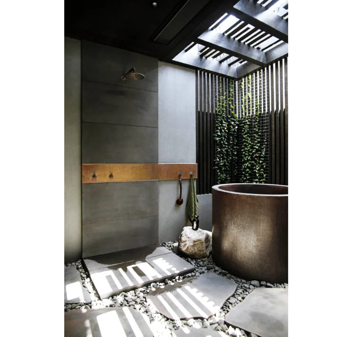 45-inch Hammered Antique Japanese Style Soaking