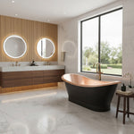 Load image into Gallery viewer, Roll Top Copper Bathtub Inside Polish Copper Outside Black
