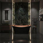 Load image into Gallery viewer, Roll Top Copper Bathtub Inside Polish Copper Outside Black
