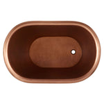 Load image into Gallery viewer, Clawfoot Bathtub Hammered Copper Single-Slipper Soaking Tub 49-inch

