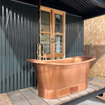 Load image into Gallery viewer, Straight Base Copper Bathtub Antique Copper Interior &amp; Exterior
