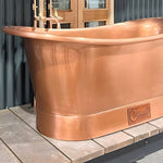 Load image into Gallery viewer, Straight Base Copper Bathtub Antique Copper Interior &amp; Exterior

