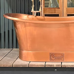 Load image into Gallery viewer, Straight Base Copper Bathtub Antique Copper Interior &amp; Exterior
