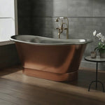 Load and play video in Gallery viewer, Straight Base Copper Bathtub Nickel Inside
