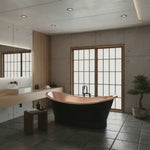 Load and play video in Gallery viewer, Roll Top Copper Bathtub Inside Polish Copper Outside Black
