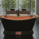 Load and play video in Gallery viewer, Slanting Base Copper Bathtub Full Black Exterior
