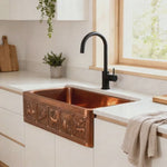 Load and play video in Gallery viewer, Copper Farmhouse Sink Animal Front Apron
