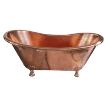 Clawfoot Copper Bathtub Hammered Polished Copper Finish
