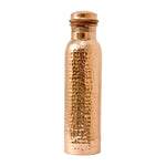 Load image into Gallery viewer, Copper Water Bottle Hammered Polish Finish
