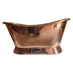 Load image into Gallery viewer, Slanting Base Copper Bathtub Nickel Inside Copper Outside
