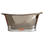 Load image into Gallery viewer, Straight Base Copper Bathtub Full Nickel Finish
