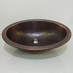 Load image into Gallery viewer, Oval Copper Sink Dark Antique 20 x 15.50 x 6 inch
