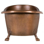 Load image into Gallery viewer, Hammered Copper Clawfoot Slipper Bathtub
