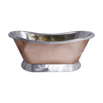Load image into Gallery viewer, Copper Bathtub + Sink Nickel Inside &amp; on Base
