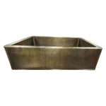 Load image into Gallery viewer, Single Bowl Hammered Front Apron Antique Brass Kitchen Sink
