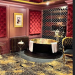 Load image into Gallery viewer, Round Brass Bathtub Matt Black Exterior &amp; Polish Brass Interior
