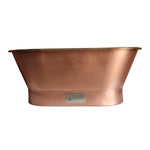 Load image into Gallery viewer, Straight Base Copper Bathtub Brushed Copper Exterior &amp; Polished Nickel Interior
