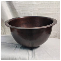 Copper Sink 14x8 Dark Antique Hammered