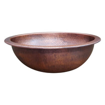 Oval Copper Sink Medium Antique 20 x 15.50 x 6 inch