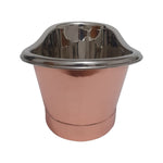 Load image into Gallery viewer, Copper Tub Style Sink Nickel Inside Copper Outside Straight Base

