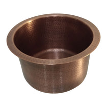 Round Copper Bar Sink 17 x 8 inch