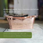 Load image into Gallery viewer, Straight Base Full Copper Bathtub Big Size
