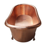 Load image into Gallery viewer, Clawfoot Copper Tub Hammered Single Slipper
