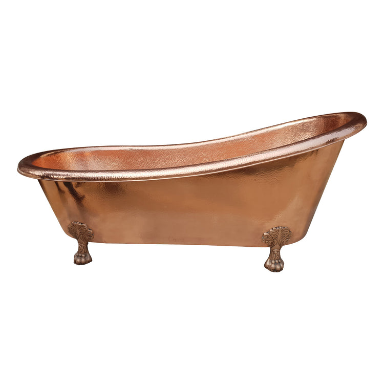 Clawfoot Copper Tub Hammered Single Slipper