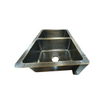 Load image into Gallery viewer, Double Bowl Hammered Front Apron Antique Brass Kitchen Sink
