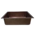 Load image into Gallery viewer, Copper Drop-In Kitchen Sink 23.50 x 17.50 x 8 inch

