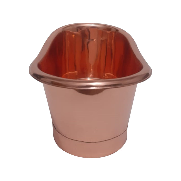 Copper Tub Style Sink Copper Inside Copper Outside Straight Base