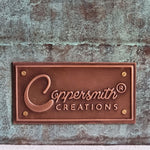 Load image into Gallery viewer, Copper Bathtub Copper Interior &amp; Blue Green Patina Exterior Finish
