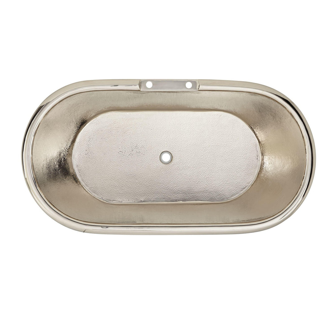 Copper Pedestal Tub Nickel Interiors - Coppersmith Creations