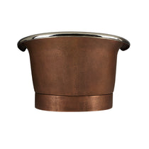 Hammered Double Slipper Nickel Interior Copper Tub