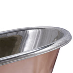 Load image into Gallery viewer, Copper Bathtub + Sink Nickel Inside &amp; on Base
