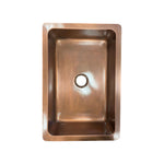 Load image into Gallery viewer, Single Bowl Smooth Front Apron Plain Antique Copper Kitchen Sink
