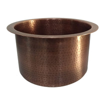 Round Copper Bar Sink 17 x 8 inch