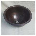 Load image into Gallery viewer, Copper Sink 14x8 Dark Antique Hammered
