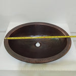 Load image into Gallery viewer, Oval Copper Sink Dark Antique 20 x 15.50 x 6 inch
