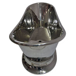 Load image into Gallery viewer, Nickel Finish Curved Pedestal Copper Bathtub - Coppersmith Creations
