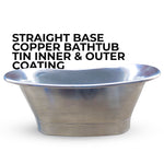 Load image into Gallery viewer, Straight Base Copper Bathtub Tin Inner &amp; Outer coating
