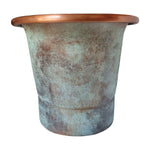 Load image into Gallery viewer, Copper Bathtub Copper Interior &amp; Blue Green Patina Exterior Finish

