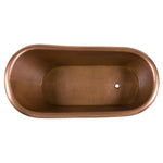 Load image into Gallery viewer, Hammered Copper Clawfoot Slipper Bathtub - Coppersmith Creations
